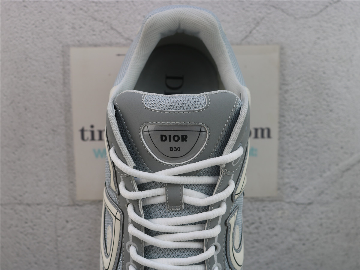 Dior B30 SNEAKER Gray White Mesh and Technical Fabric 3SN279ZLZ_H860